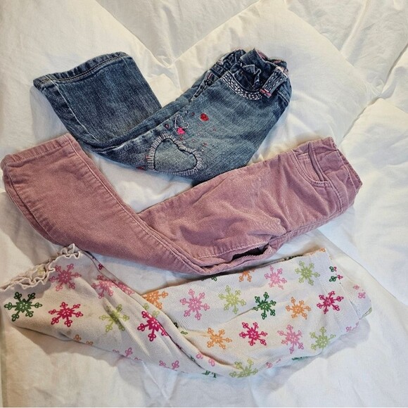 Bundle of 3 Girls Pants 18-24M | GAP Jeans, Gymboree Leggings, H&M Corduroy - Picture 1 of 16